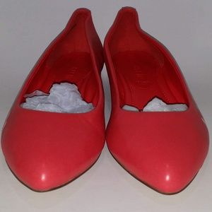 Anne Klein Name Red Ballet Flat Shoes